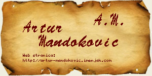 Artur Mandoković vizit kartica